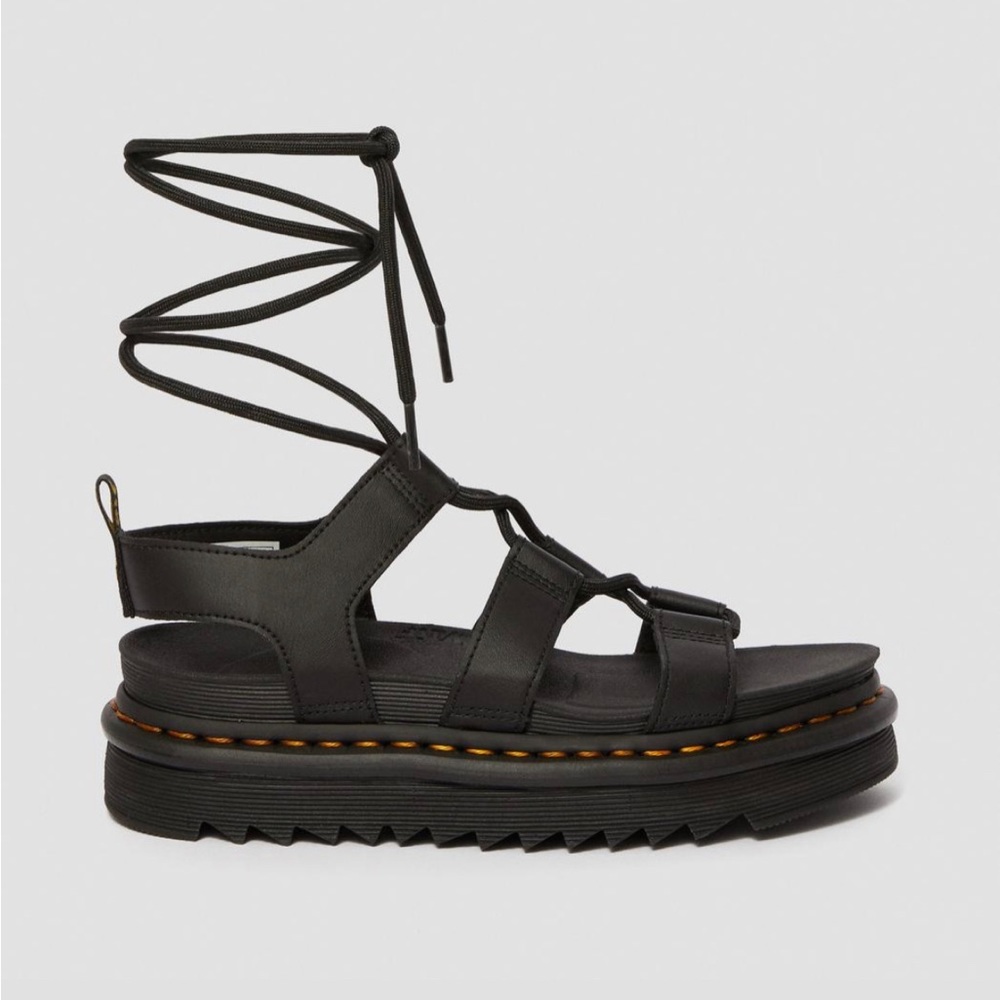 DR MARTENS: NARTILLA WOMEN'S LEATHER GLADIATOR SANDALS